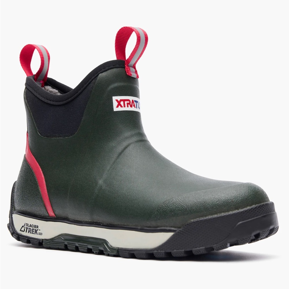 NEW NWT XTRATUF Women's Ice Fleece Lined Ankle Deck Boot Green 8